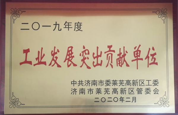 工業(yè)發(fā)展突出貢獻單位
